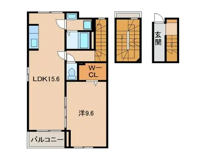 GRAND HILLS(1LDK/3階)の間取り写真