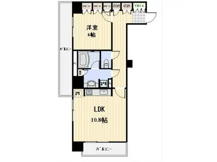 JOYCE COURTジョイスコート(1LDK/5階)の間取り写真