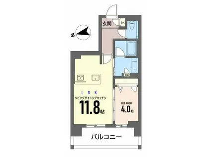 シャーメゾンステージ 中央通(1LDK/13階)の間取り写真