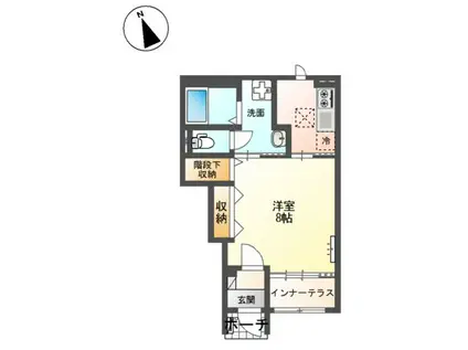 岐阜市長良G様II期アパート(1K/1階)の間取り写真