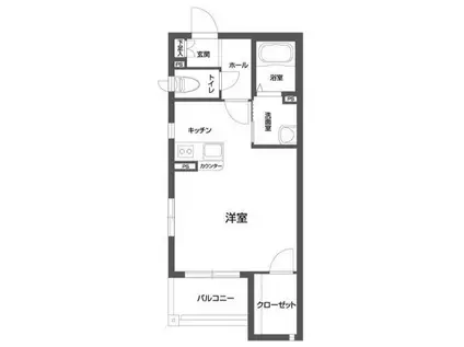 スターフィールドIII(1K/3階)の間取り写真