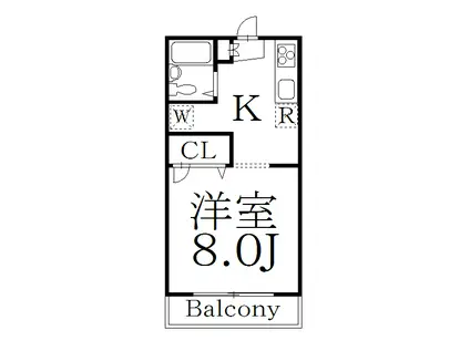 アインルーエ(1K/3階)の間取り写真