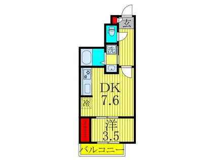 ARIETTA TAKINISHI(1DK/2階)の間取り写真