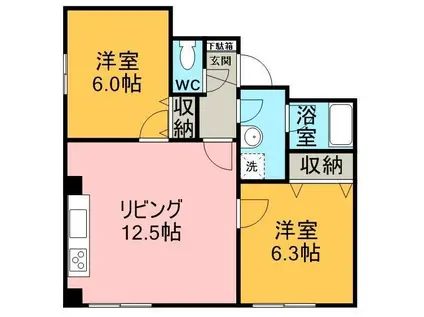 EL MIRADOR(2LDK/4階)の間取り写真