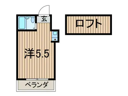サンわらびハイム(ワンルーム/1階)の間取り写真