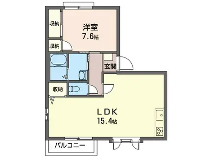 ティーズ・コートA棟(2DK/2階)の間取り写真