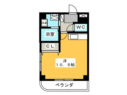 グランメール(ワンルーム/3階)の間取り写真