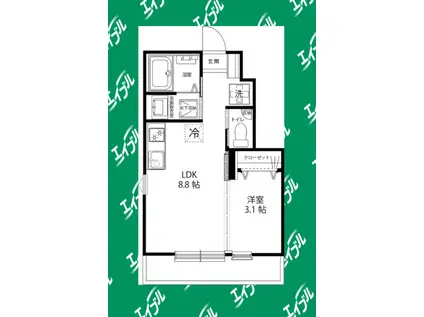 CASA SIMPATIA KOGANEI(1LDK/1階)の間取り写真
