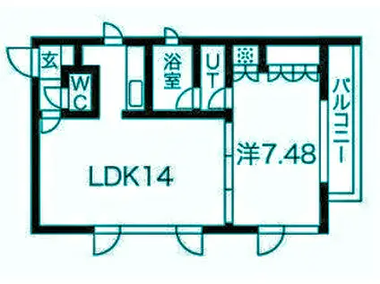 メグロポイント(1LDK/3階)の間取り写真