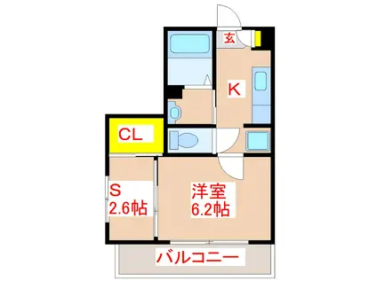 SUN SHINE葉月館(1SK/3階)の間取り写真