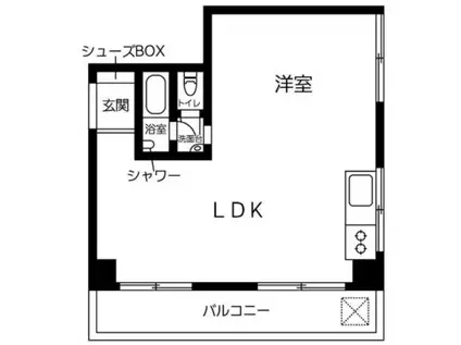 マイキャッスル大岡山(1LDK/1階)の間取り写真