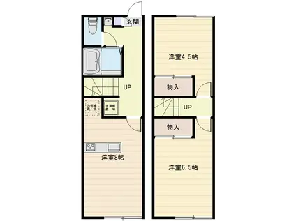 アーバンコート(2DK/1階)の間取り写真