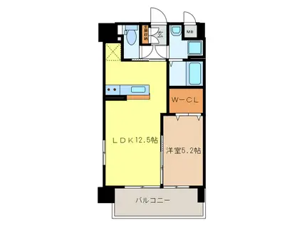 MTF-I(1LDK/7階)の間取り写真