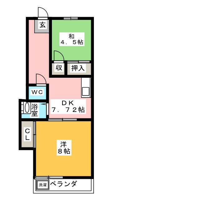 ヤマトビル(2DK/3階)の間取り写真