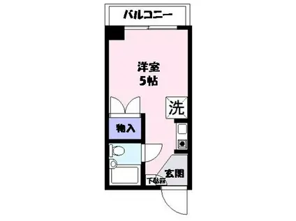 カルムフジミ(ワンルーム/3階)の間取り写真