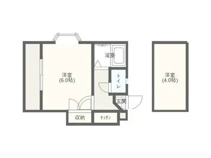 アーベイン東雲(1K/2階)の間取り写真