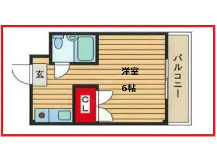 トウセンハイツ京島(ワンルーム/2階)の間取り写真