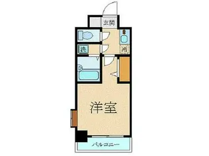 スカイコート浜松町(1K/5階)の間取り写真