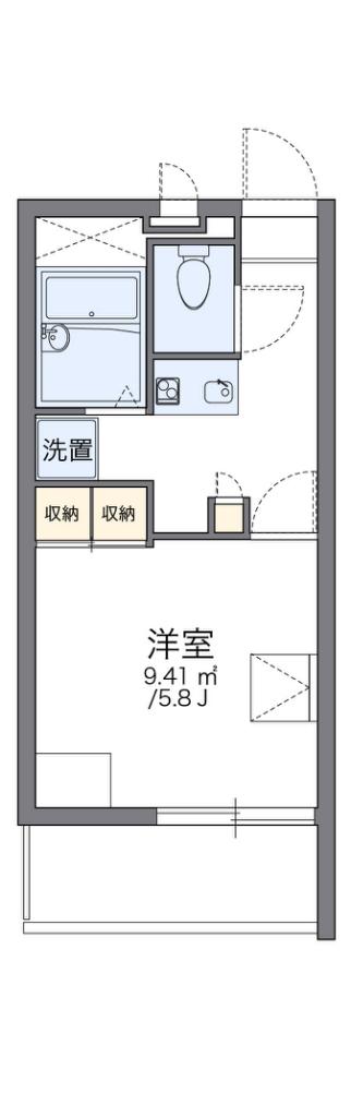 レオパレスクララ九条(1K/4階)の間取り写真