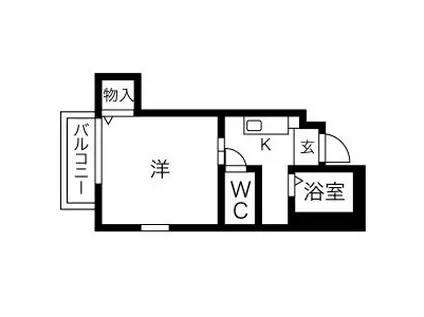 クレアコート東山A棟(1K/1階)の間取り写真