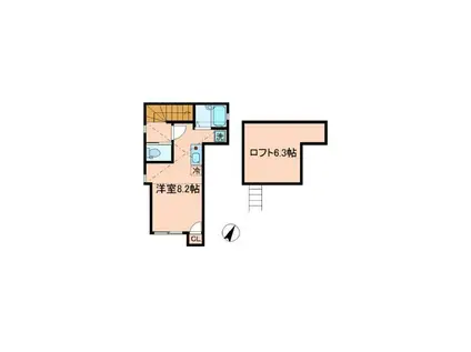 バーミープレイス大塚(ワンルーム/2階)の間取り写真