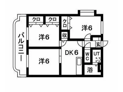 Y.M.HAYASHI 505(3DK/5階)の間取り写真