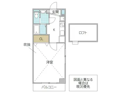 フォーライフヴィラひたちなか(1K/5階)の間取り写真