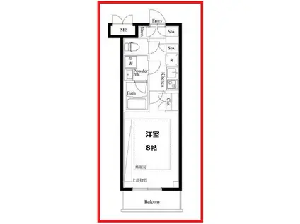 アルテカーサアリビエ綾瀬(1K/1階)の間取り写真