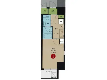 エルザビル名古屋駅前(1K/2階)の間取り写真