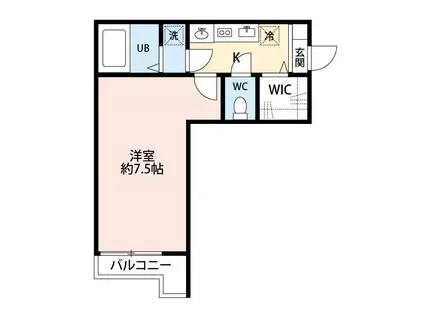 サンセット(1K/2階)の間取り写真