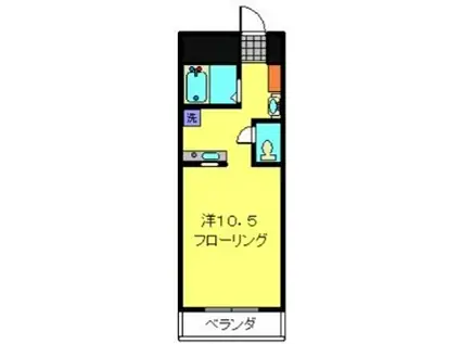 ビラ代官坂(ワンルーム/3階)の間取り写真