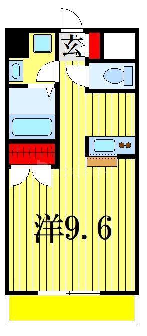 パインタワー(ワンルーム/8階)の間取り写真
