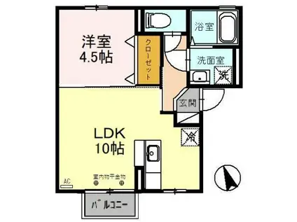 シュシュ・ドュー(2LDK/2階)の間取り写真