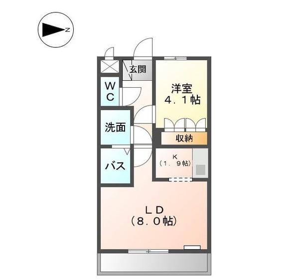 プリマヴェラ(1LDK/2階)の間取り写真