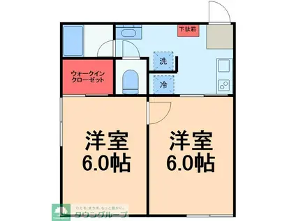 柴又アパート(2K/2階)の間取り写真