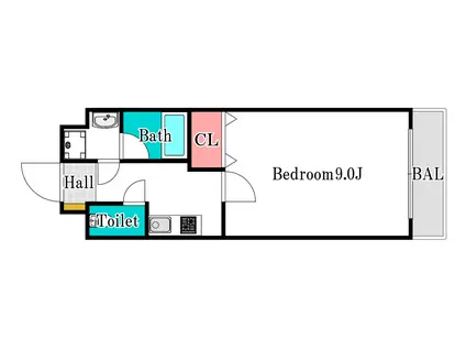 八番町BLD(1K/2階)の間取り写真