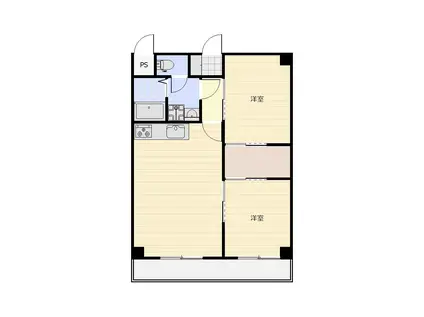 グランプレミア塩上(2SLDK/5階)の間取り写真