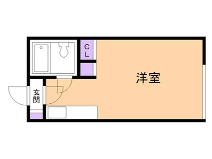 コーポ東園B(ワンルーム/1階)の間取り写真
