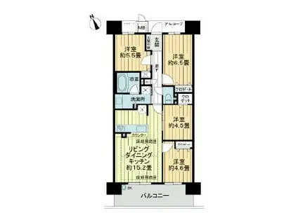 プレサンス ロジェ 須磨妙法寺 桜の杜 ウエストヒルズ(4LDK/9階)の間取り写真