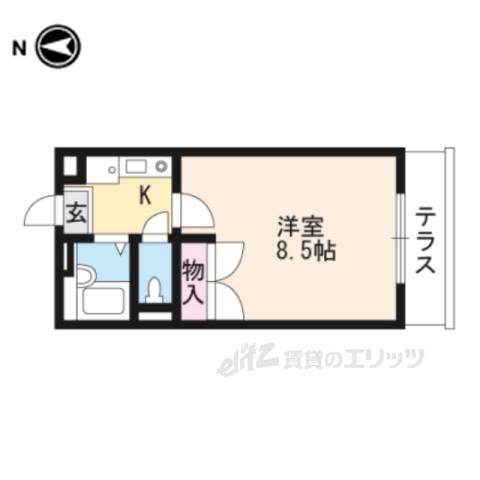 レオパレスジュネス(1K/1階)の間取り写真