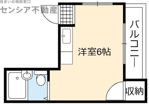 さくらマンション(ワンルーム/3階)の間取り写真