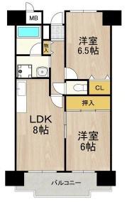 友井グレイス(2LDK/2階)の間取り写真