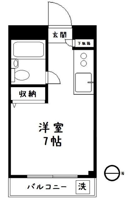 メゾン中央(ワンルーム/3階)の間取り写真