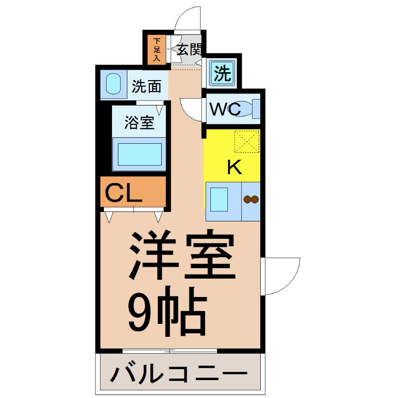 プレサンス名古屋STATIONアライブ(1K/11階)の間取り写真