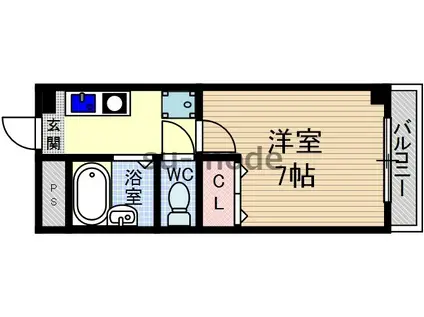 末広15番館(1K/1階)の間取り写真