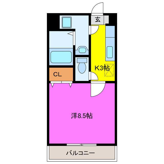 PRECIOUS(1K/1階)の間取り写真