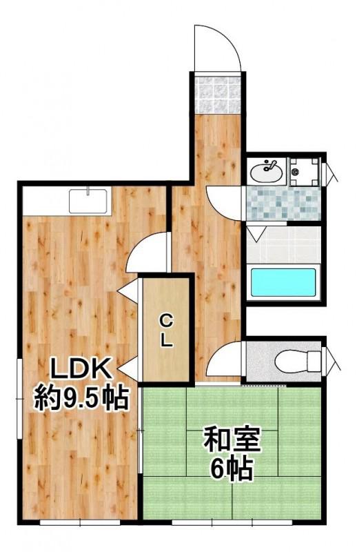 INビル(1LDK/3階)の間取り写真