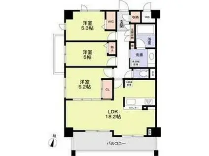 アンビエラ桃山台(3LDK/5階)の間取り写真