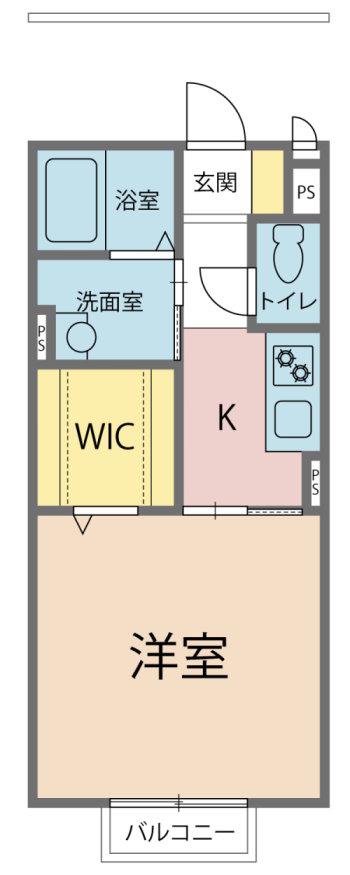 ラ ルーチェ(1K/2階)の間取り写真