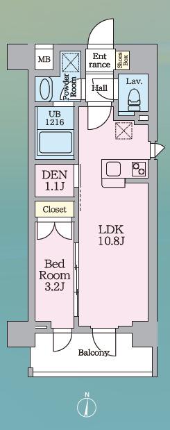 ルフォンリヴェント板橋西台(1SLDK/2階)の間取り写真